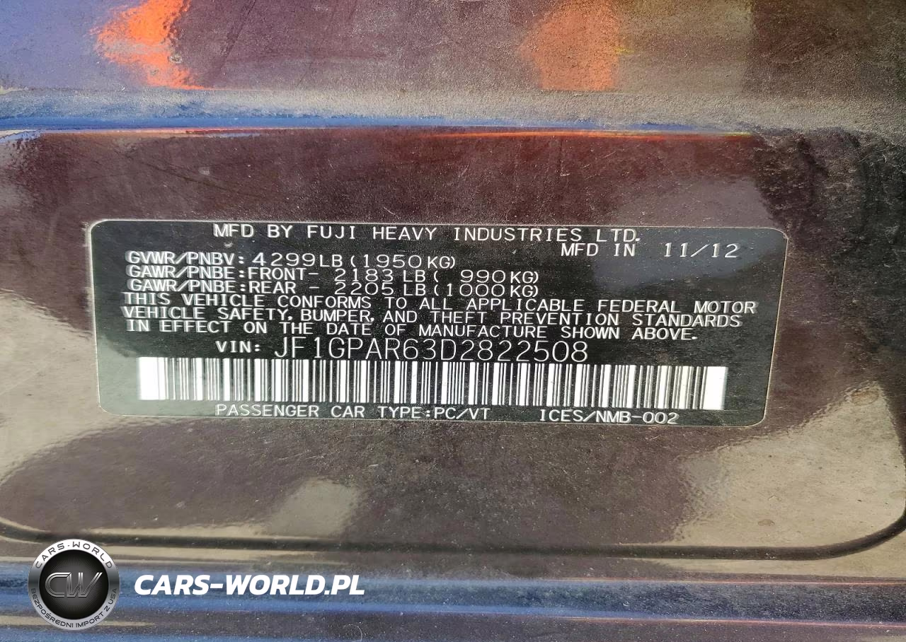 2013 Subaru Impreza Sport Limited VIN:JF1GPAR63D2822508 - 12