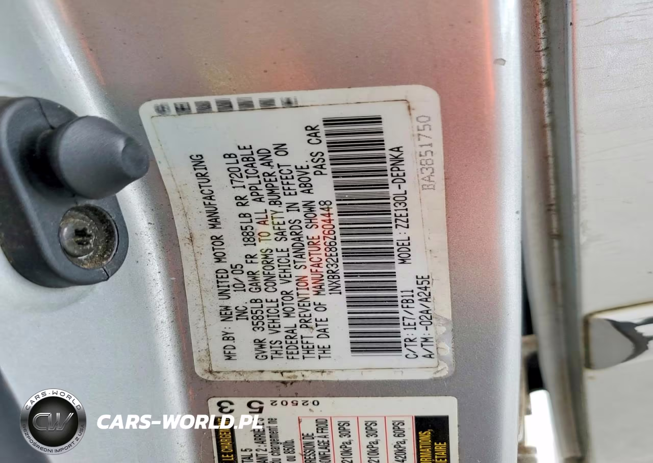 2006 Toyota Corolla Le VIN:1NXBR32E86Z604448 - 12