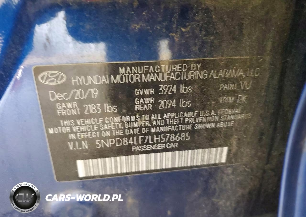 2020 Hyundai Elantra Sel VIN:5NPD84LF7LH578685 - 12