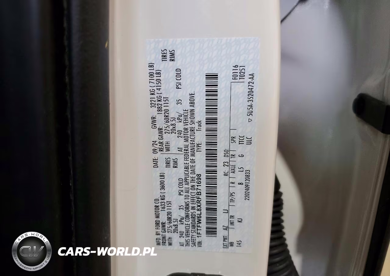 2024 Ford F150 King Ranch VIN:1FTFW6L8XRFB71698 - 12