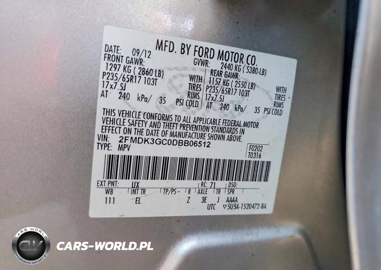 2013 Ford Edge Se VIN:2FMDK3GC0DBB06512 - 12