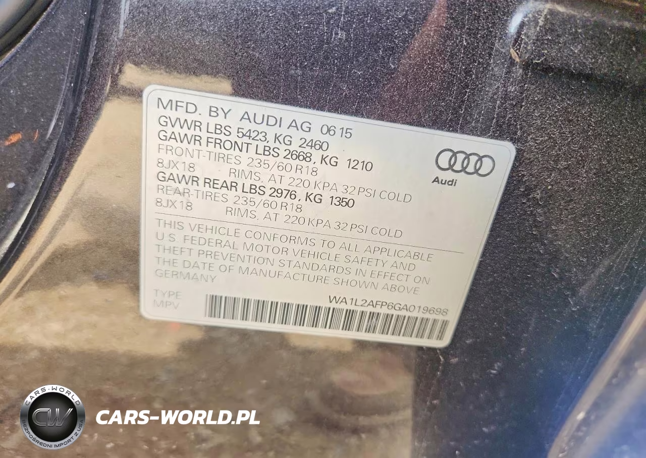 2016 Audi Q5 Premium Plus VIN:WA1L2AFP6GA019698 - 12