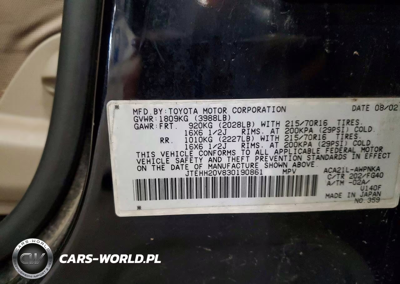 2003 Toyota Rav4 Base VIN:JTEHH20V830190861 - 13