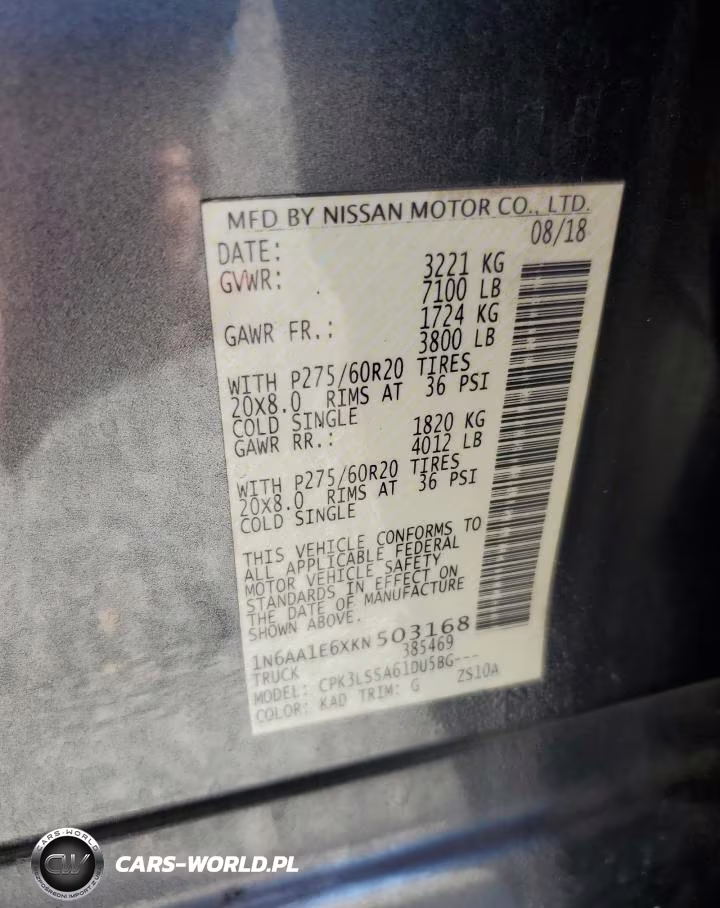2019 Nissan Titan Sv VIN:1N6AA1E6XKN503168 - 12