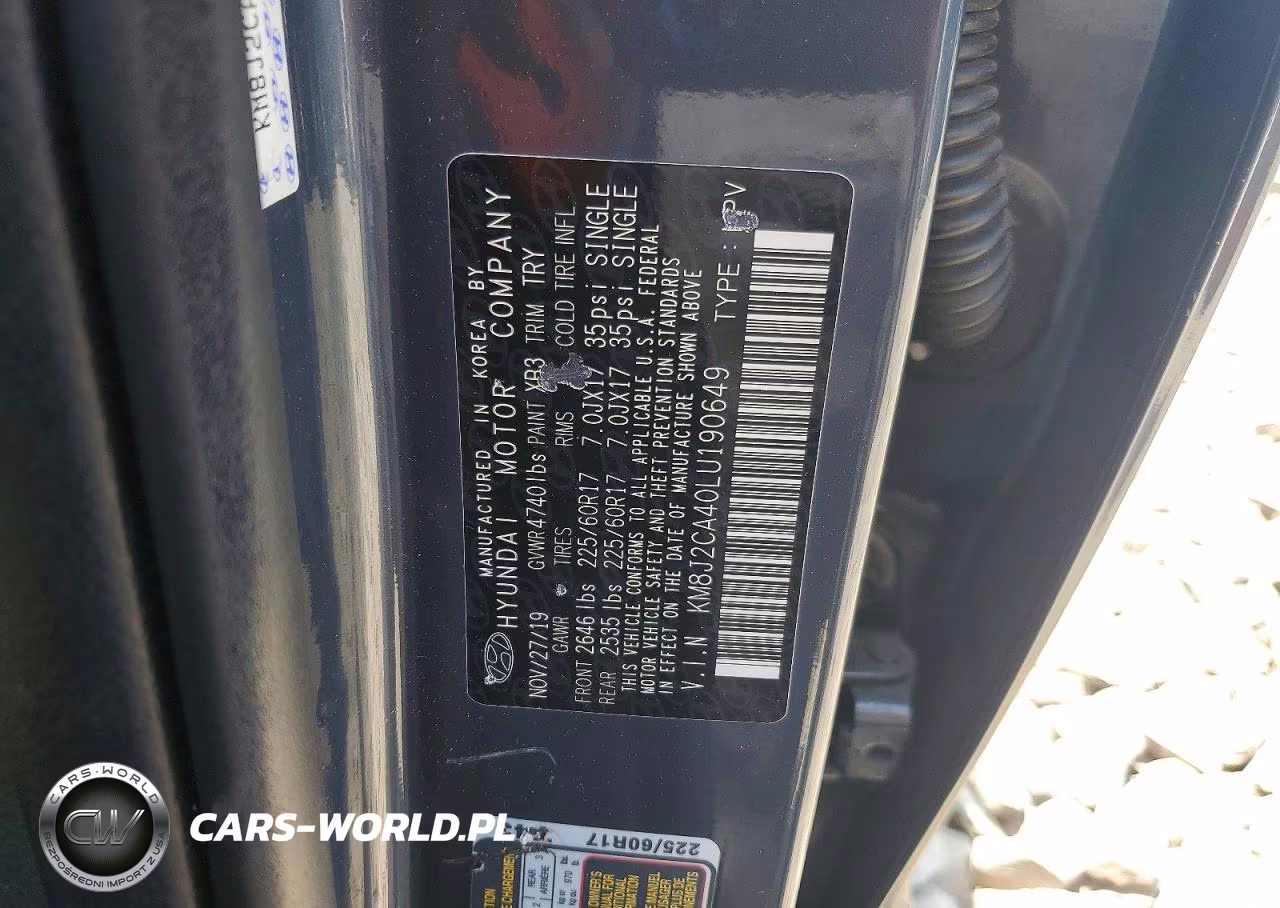 2020 Hyundai Tucson Se VIN:KM8J2CA40LU190649 - 13