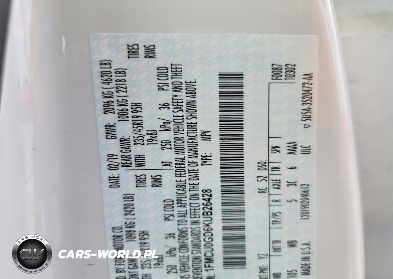 2019 Ford Escape Se VIN:1FMCU0GD6KUB26428 - 14