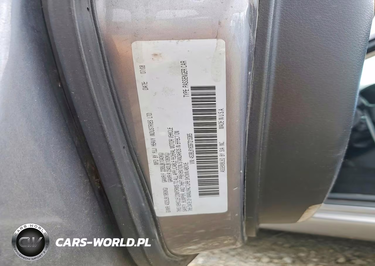 2009 Subaru Legacy 2.5I VIN:4S3BL616397215365 - 12