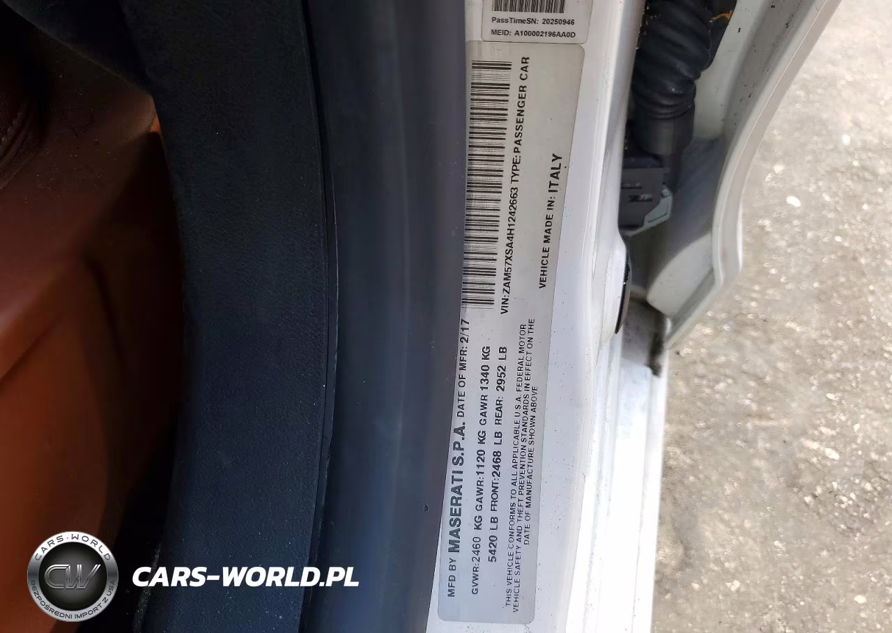 2017 Maserati Ghibli VIN:ZAM57XSA4H1242663 - 12