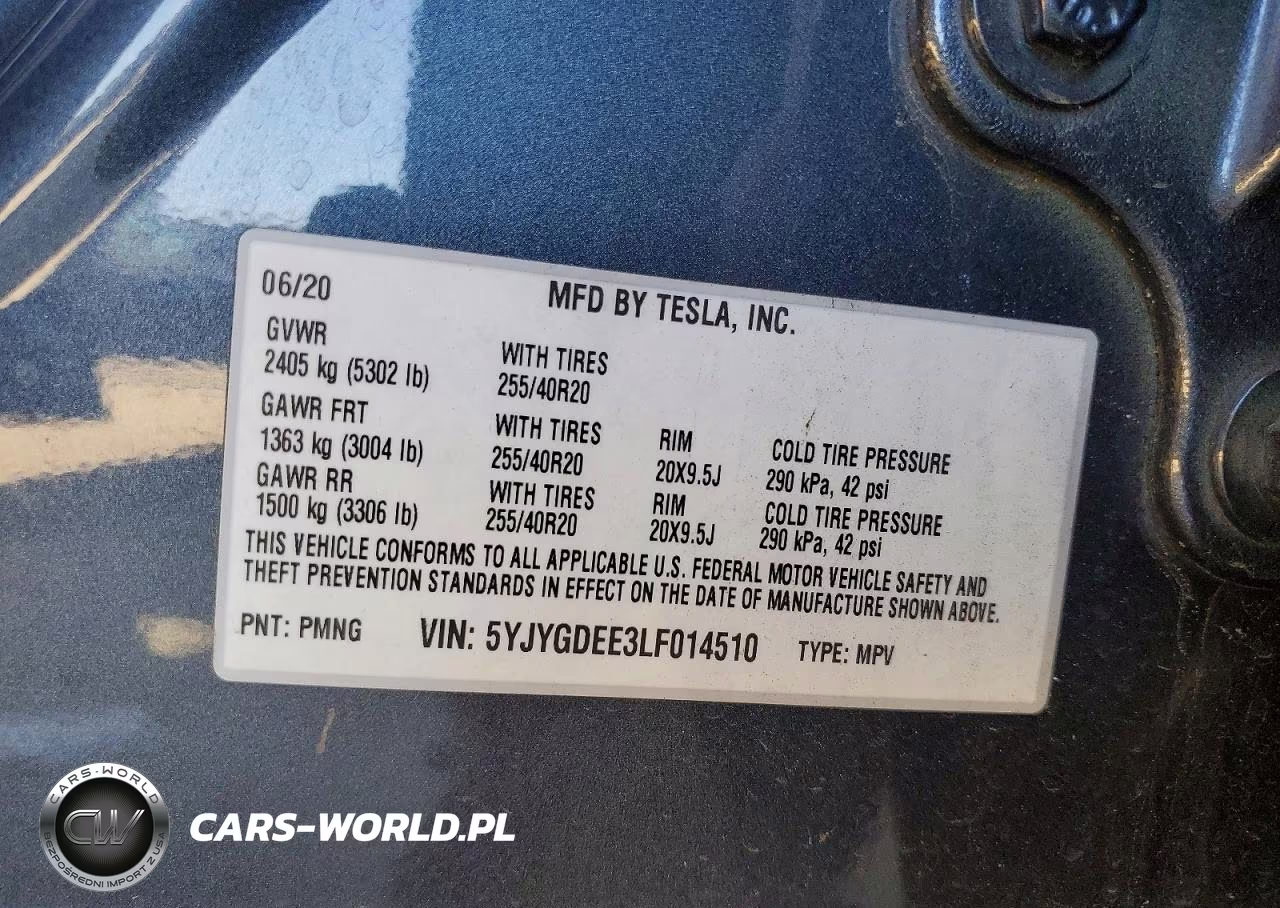 2020 Tesla Model Y VIN:5YJYGDEE3LF014510 - 12