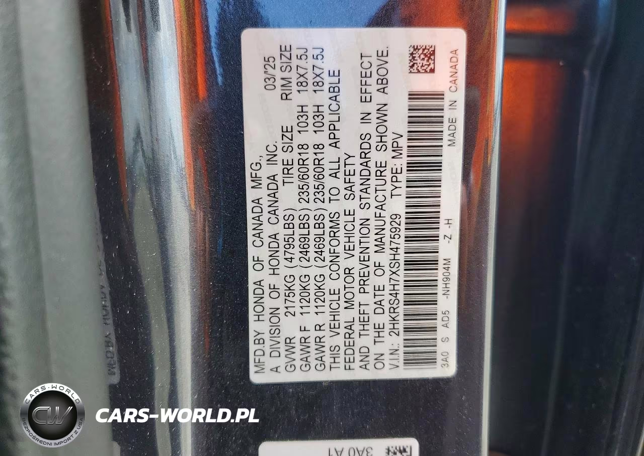 2025 Honda Cr-V Exl VIN:2HKRS4H7XSH475929 - 13