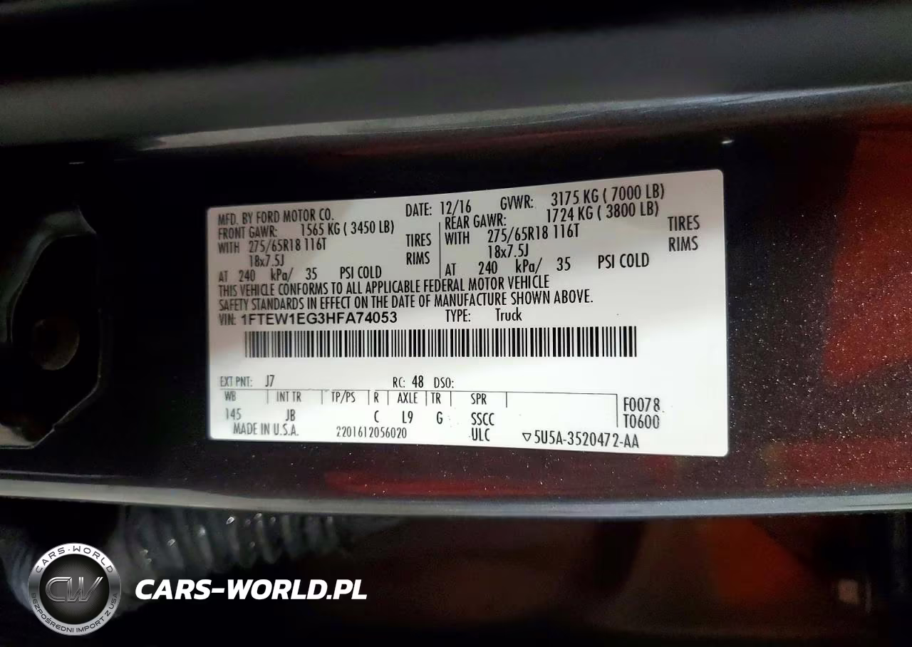 2017 Ford F150 Supercrew VIN:1FTEW1EG3HFA74053 - 13