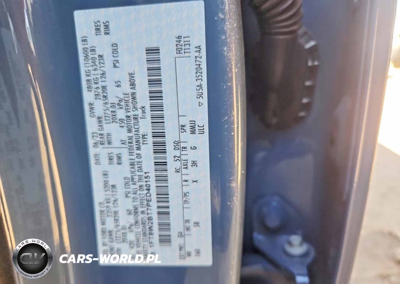 2023 Ford F250 Super Duty VIN:1FT8W2BT7PED40151 - 12