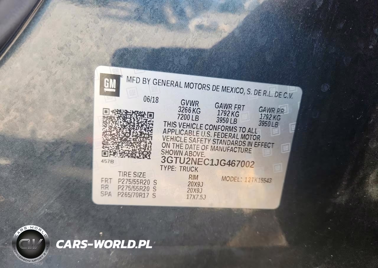 2018 GMC Sierra K1500 Slt VIN:3GTU2NEC1JG467002 - 12