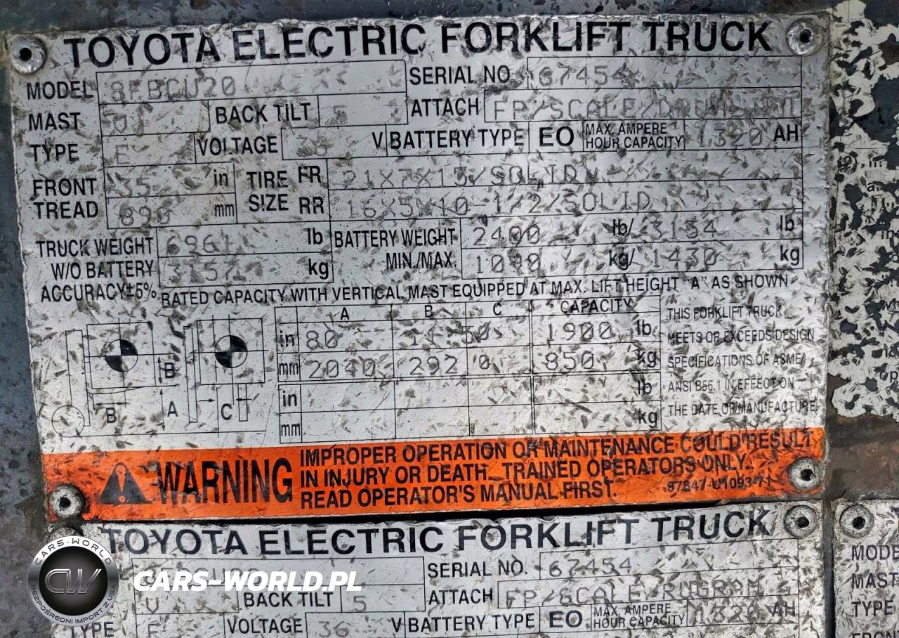 2014 Toyota 8Fgcu20 Forklift VIN:67454 - 10