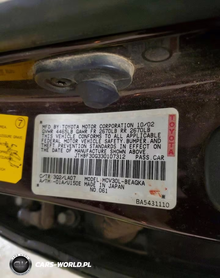 2003 Lexus Es 300 VIN:JTHBF30G330107312 - 13
