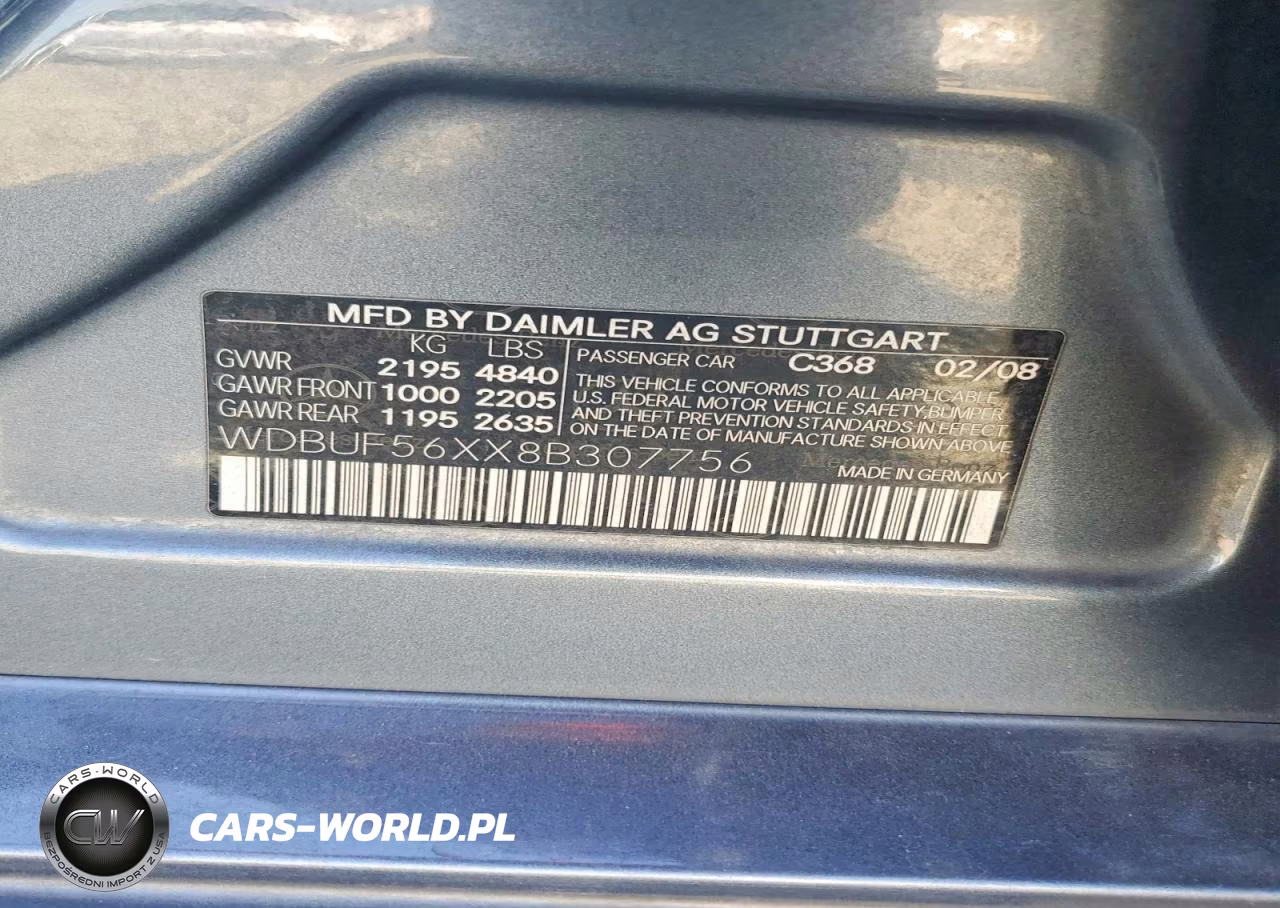 2008 Mercedes-Benz E 350 VIN:WDBUF56XX8B307756 - 12