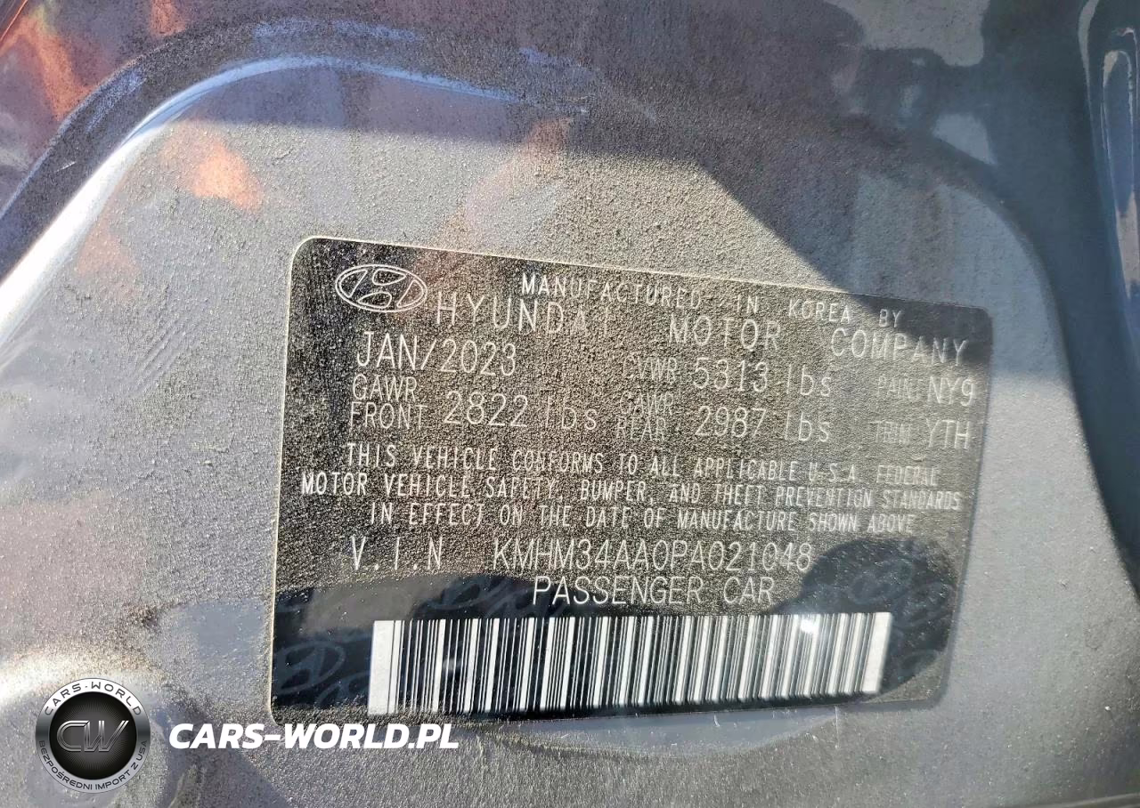 2023 Hyundai Ioniq 6 Sel VIN:KMHM34AA0PA021048 - 12