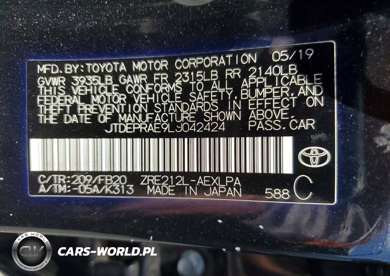 2020 Toyota Corolla Le VIN:JTDEPRAE9LJ042424 - 12