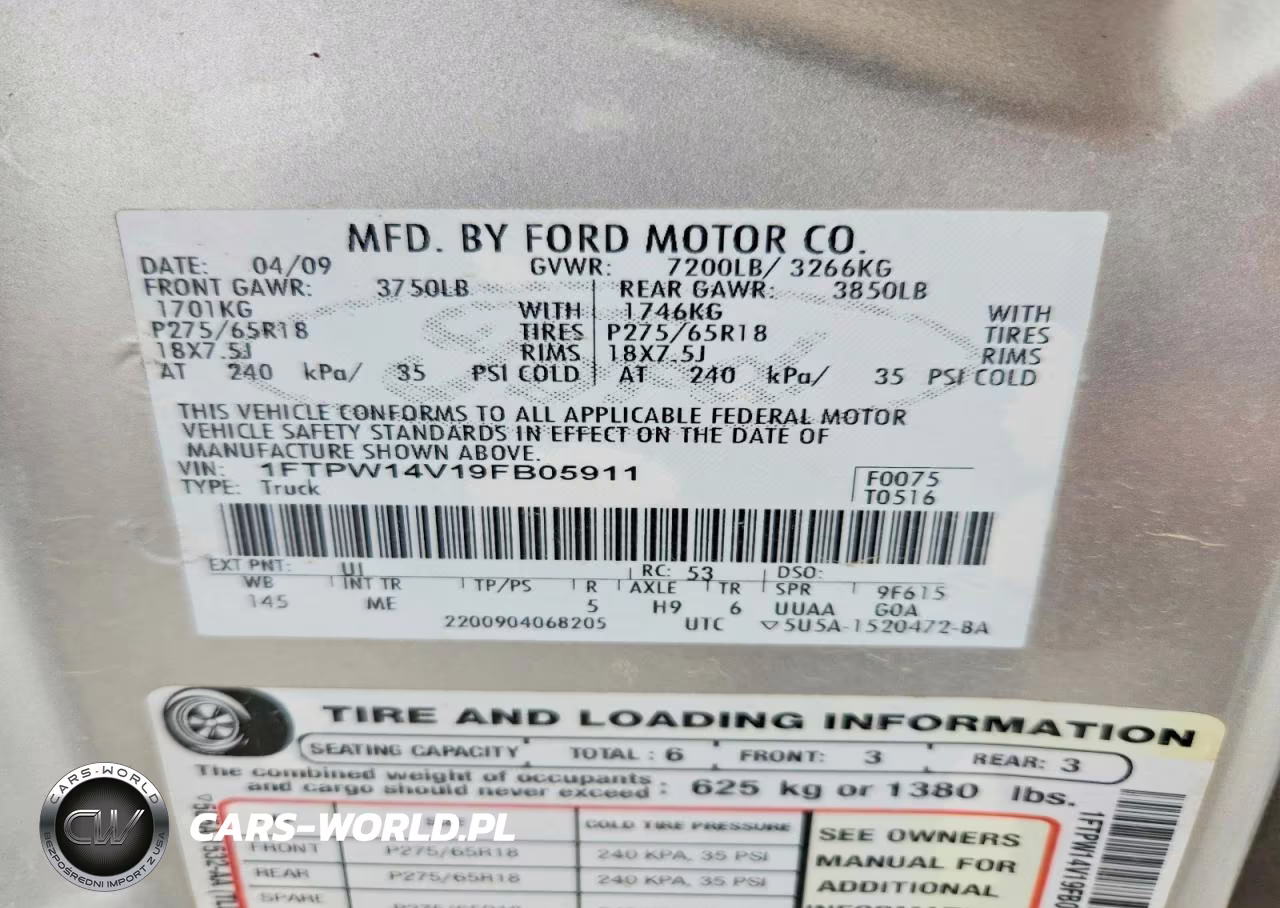 2009 Ford F150 Supercrew VIN:1FTPW14V19FB05911 - 12