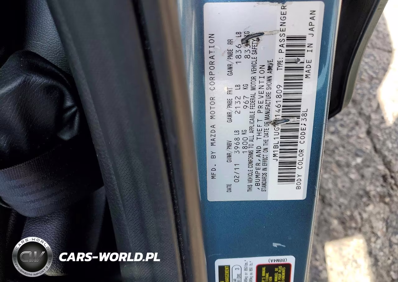 2011 Mazda 3 I VIN:JM1BL1UG4B1461809 - 12