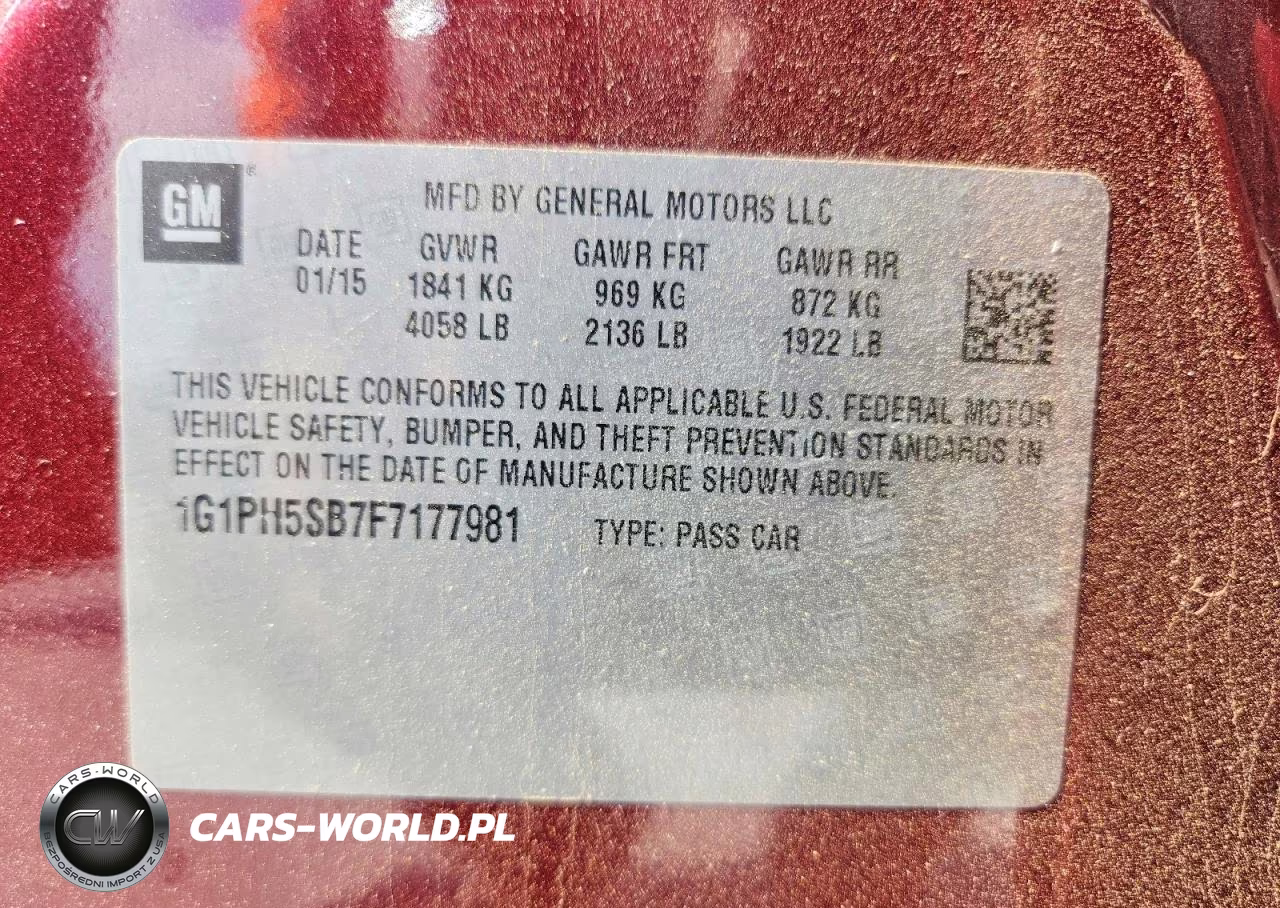 2015 Chevrolet Cruze Eco VIN:1G1PH5SB7F7177981 - 13