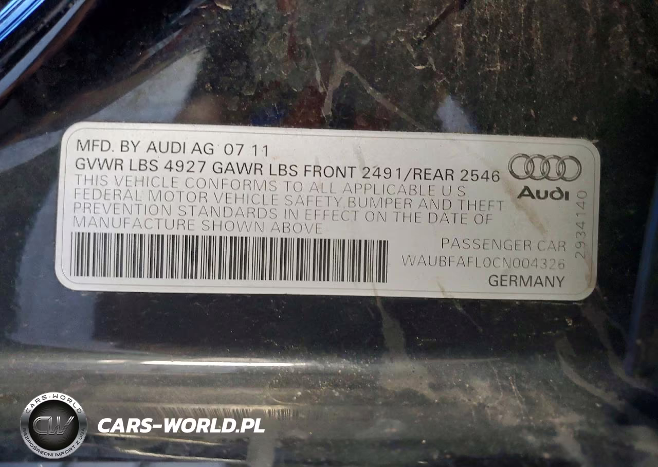 2012 Audi A4 Premium VIN:WAUBFAFL0CN004326 - 13