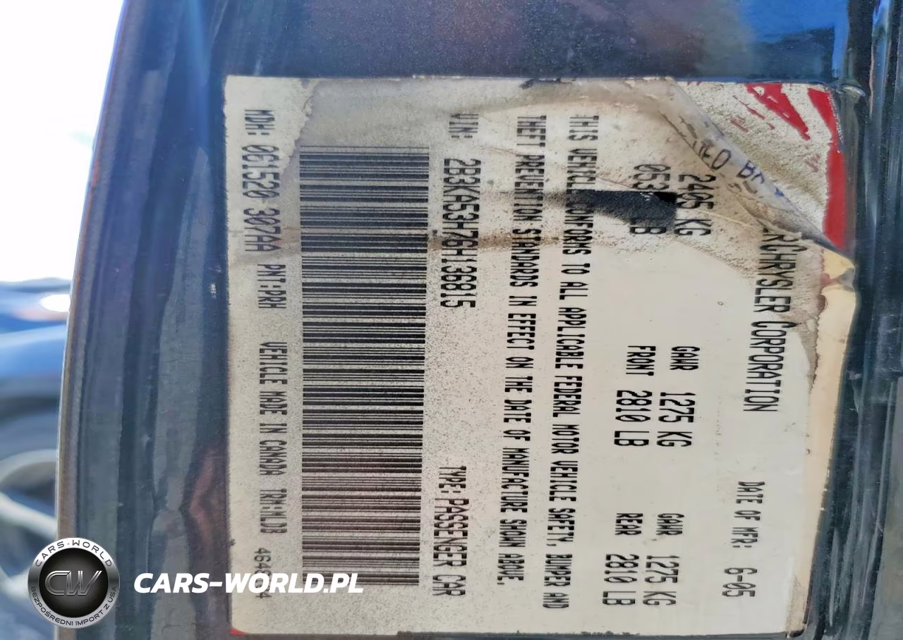 2006 Dodge Charger R VIN:2B3KA53H76H136815 - 12