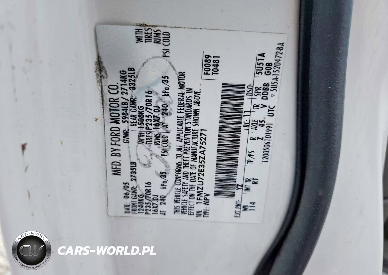 2005 Ford Explorer Xls VIN:1FMZU72E35ZA75271 - 13