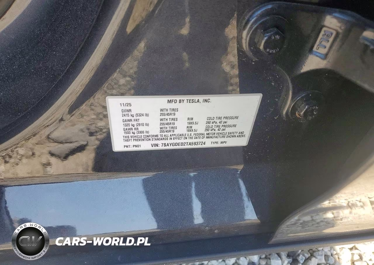 2026 Tesla Model Y VIN:7SAYGDED2TA593724 - 12