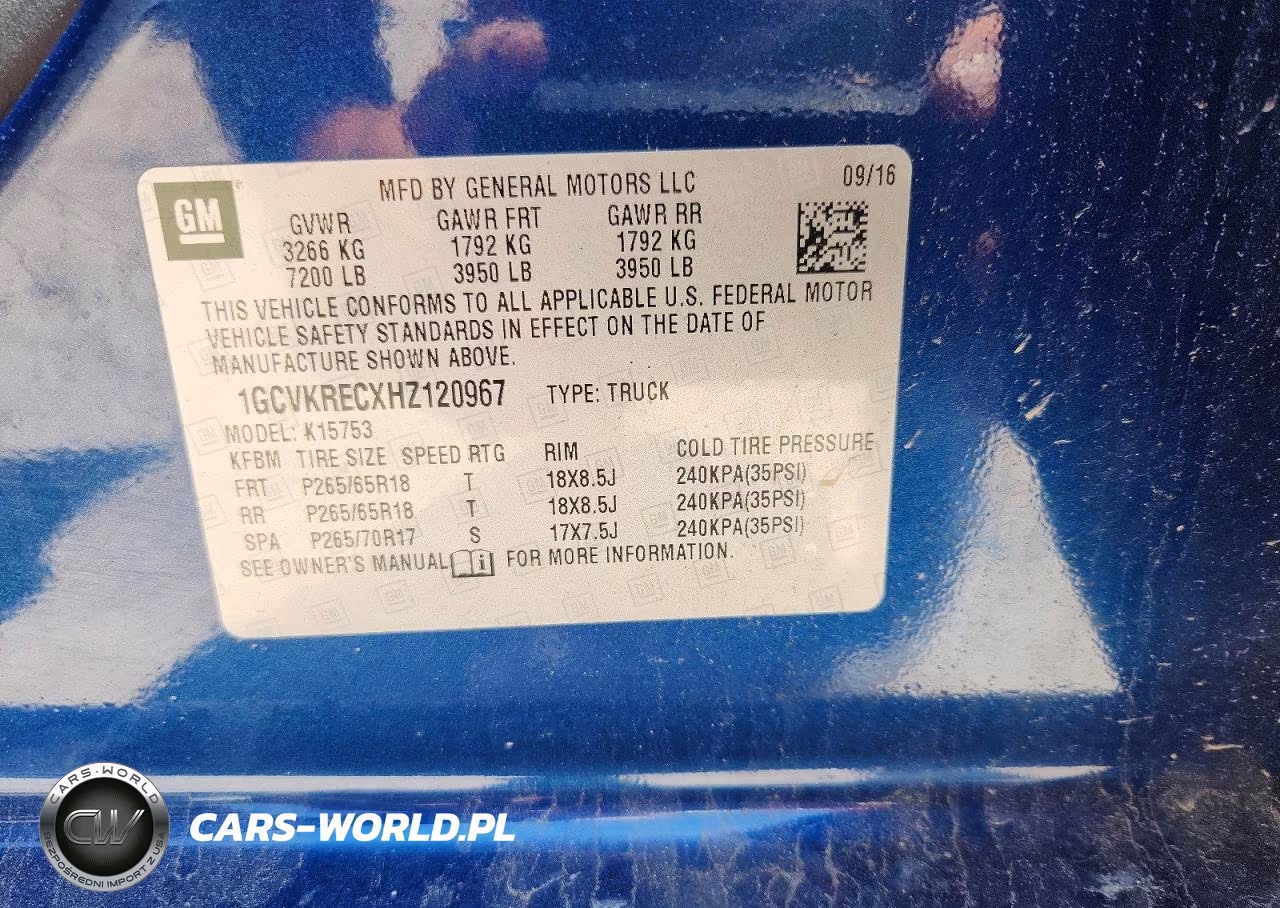 2017 Chevrolet Silverado K1500 Lt VIN:1GCVKRECXHZ120967 - 12