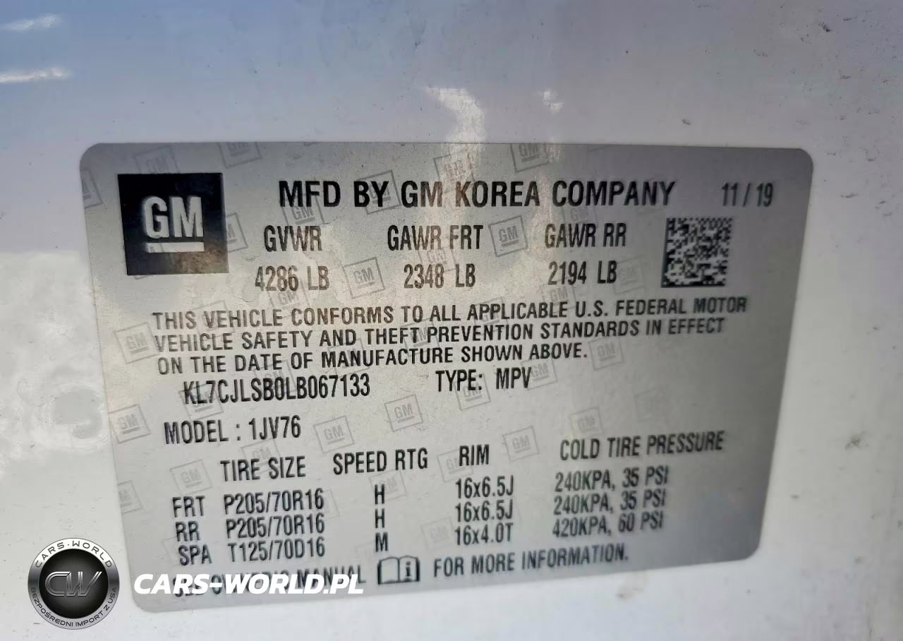 2020 Chevrolet Trax 1Lt VIN:KL7CJLSB0LB067133 - 13