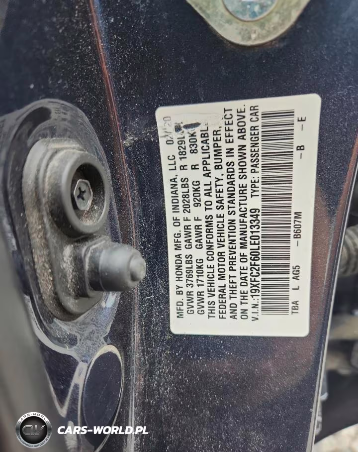 2020 Honda Civic Lx VIN:19XFC2F60LE013349 - 13