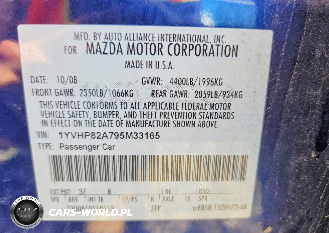 2009 Mazda 6 I VIN:1YVHP82A795M33165 - 13