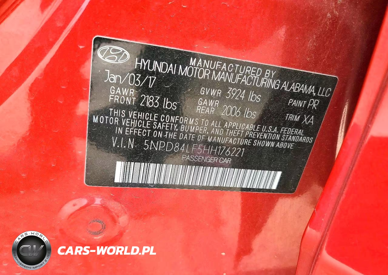 2017 Hyundai Elantra Se VIN:5NPD84LF5HH176221 - 12