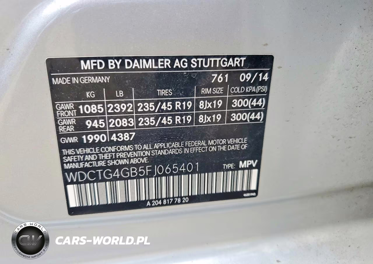 2015 Mercedes-Benz Gla 250 4Matic VIN:WDCTG4GB5FJ065401 - 12