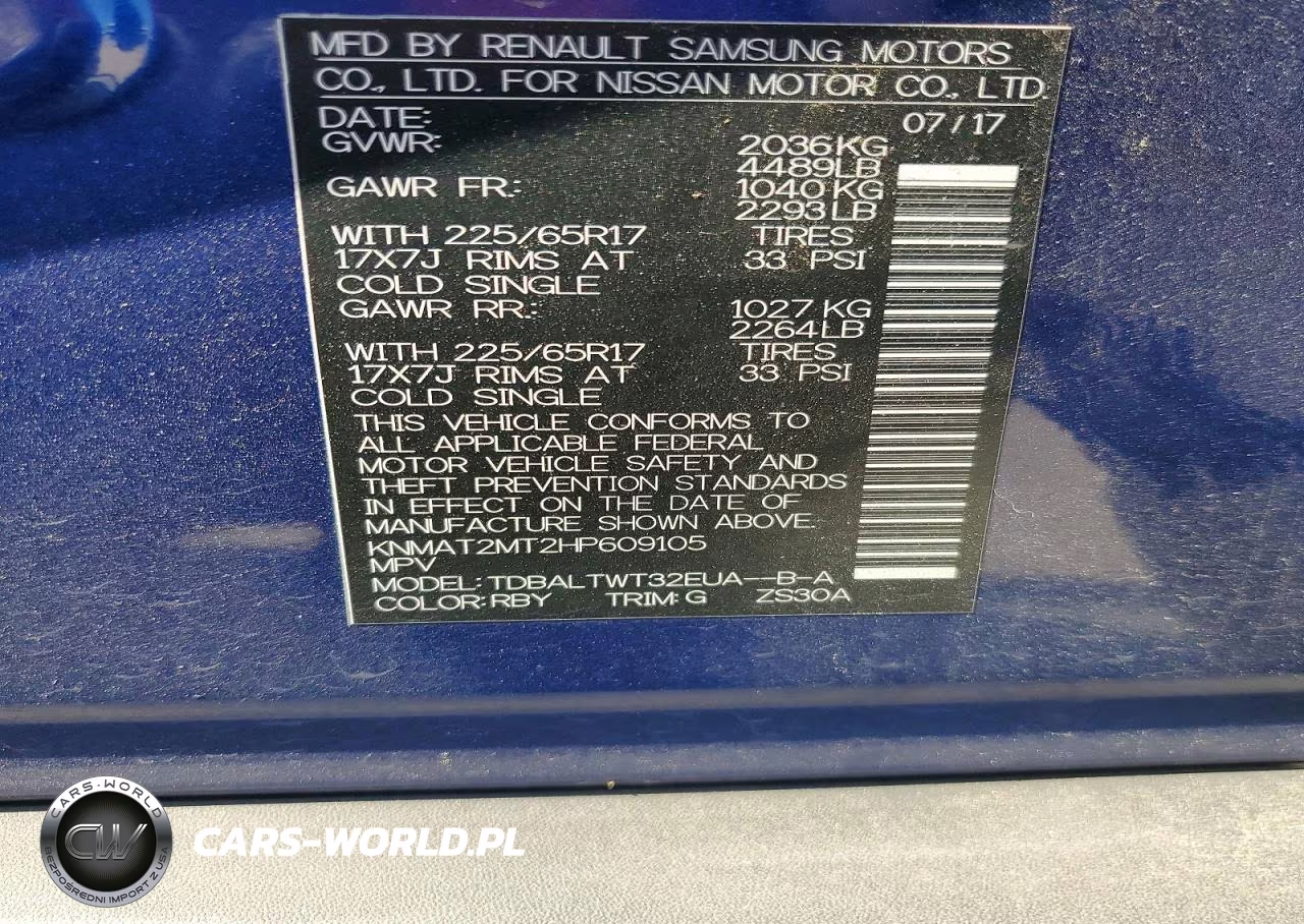 2017 Nissan Rogue Sv VIN:KNMAT2MT2HP609105 - 13