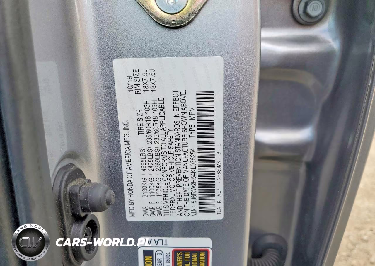 2019 Honda Cr-V Ex VIN:5J6RW2H54KL036254 - 13