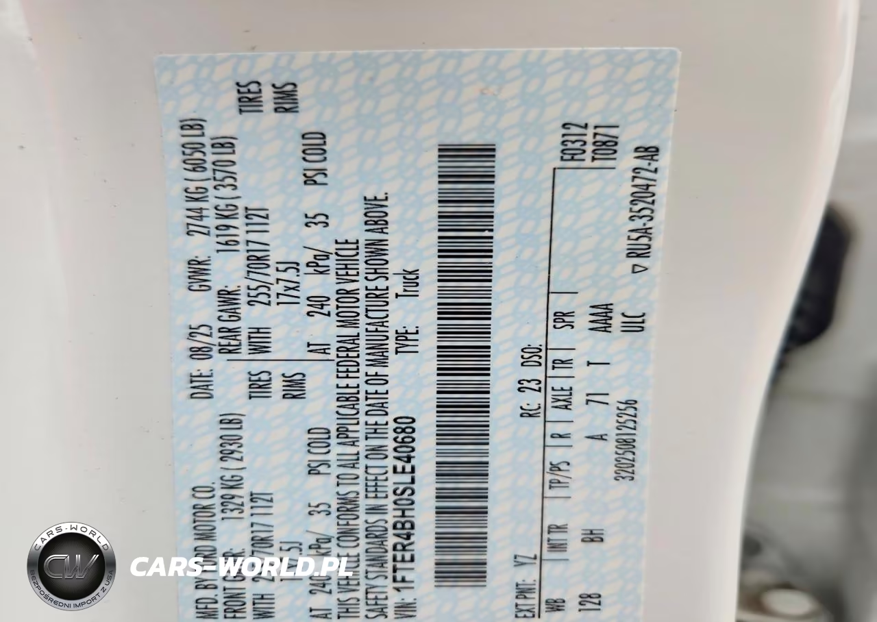 2025 Ford Ranger Xl VIN:1FTER4BH0SLE40680 - 12