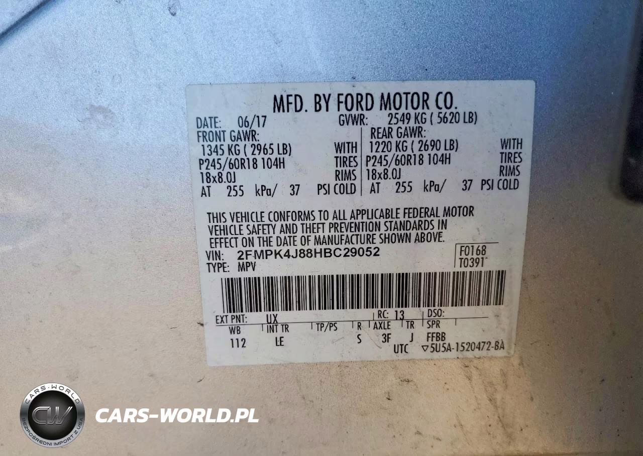 2017 Ford Edge Sel VIN:2FMPK4J88HBC29052 - 13