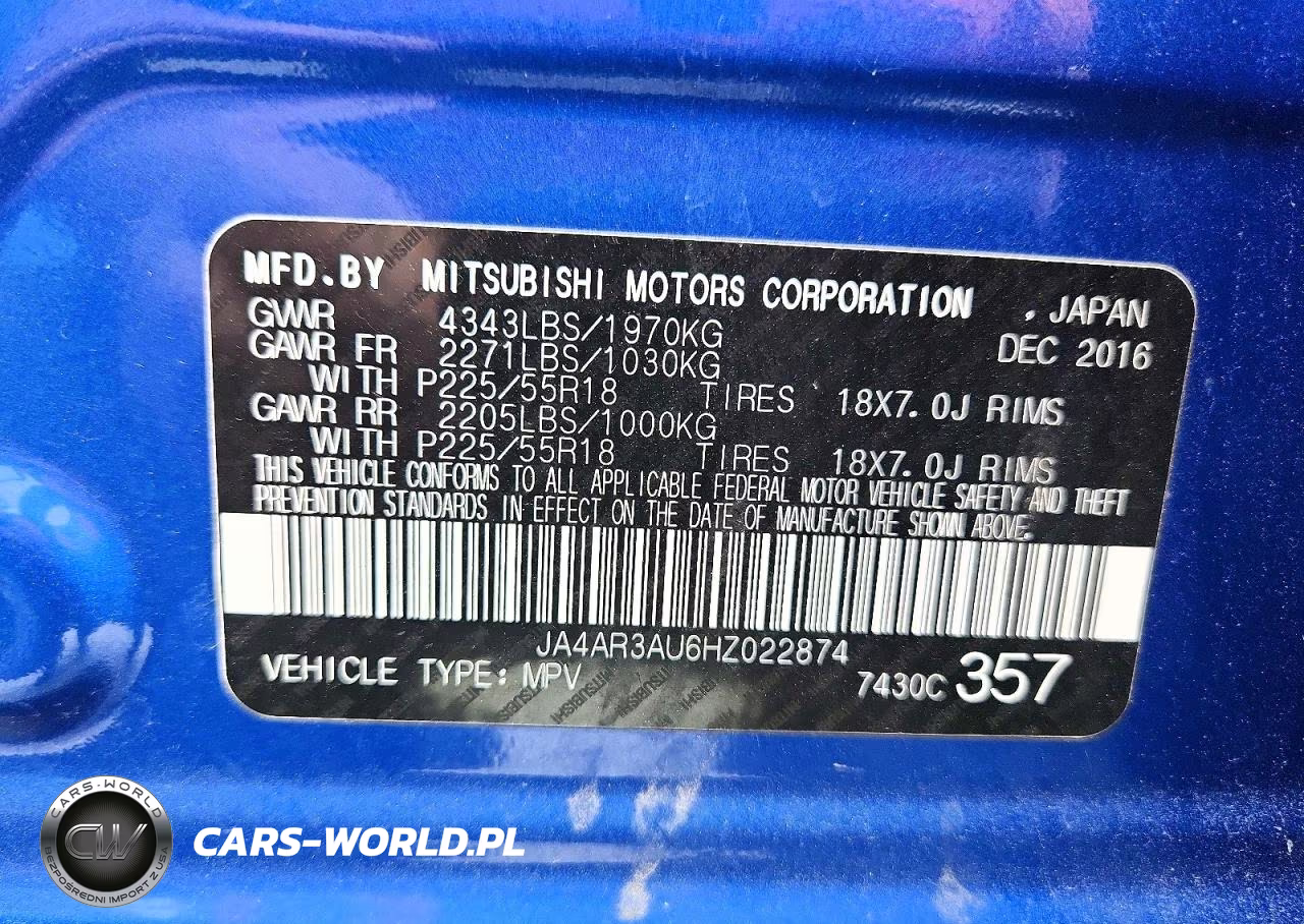 2017 Mitsubishi Outlander Sport Es VIN:JA4AR3AU6HZ022874 - 13