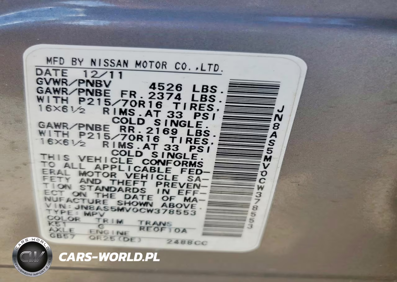 2012 Nissan Rogue S VIN:JN8AS5MV0CW378553 - 13