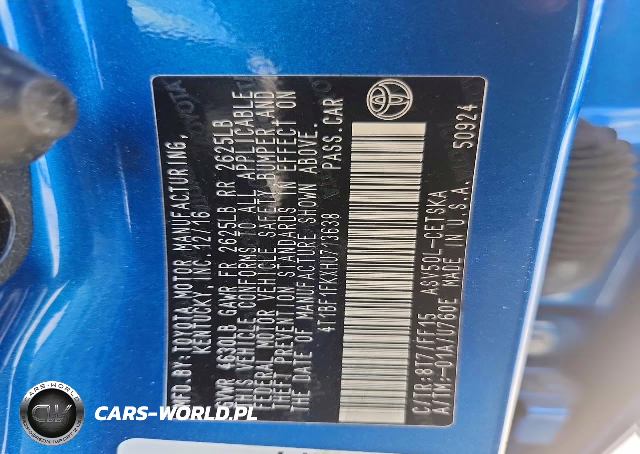2017 Toyota Camry Se VIN:4T1BF1FKXHU713638 - 13