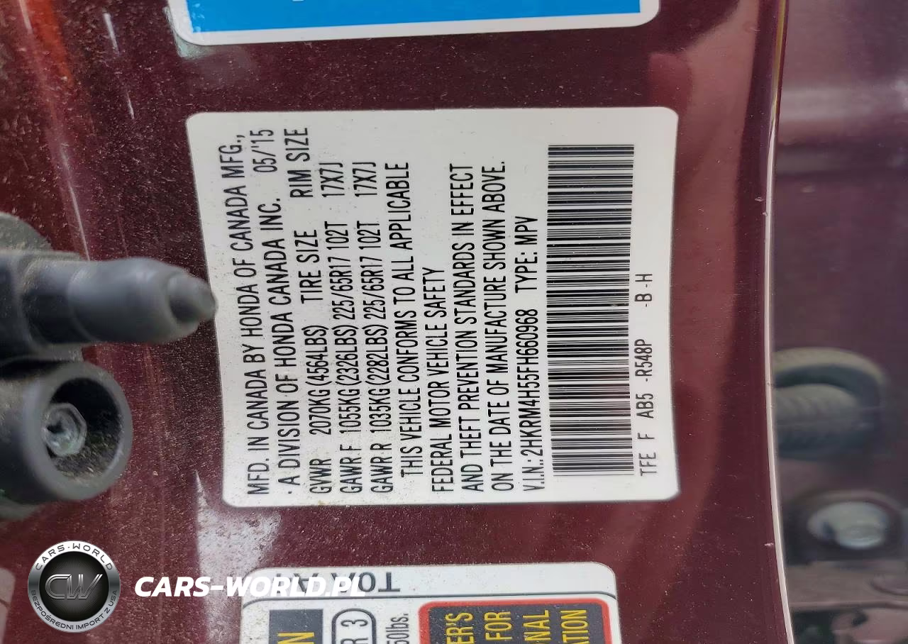 2015 Honda Cr-V Ex VIN:2HKRM4H55FH660968 - 13