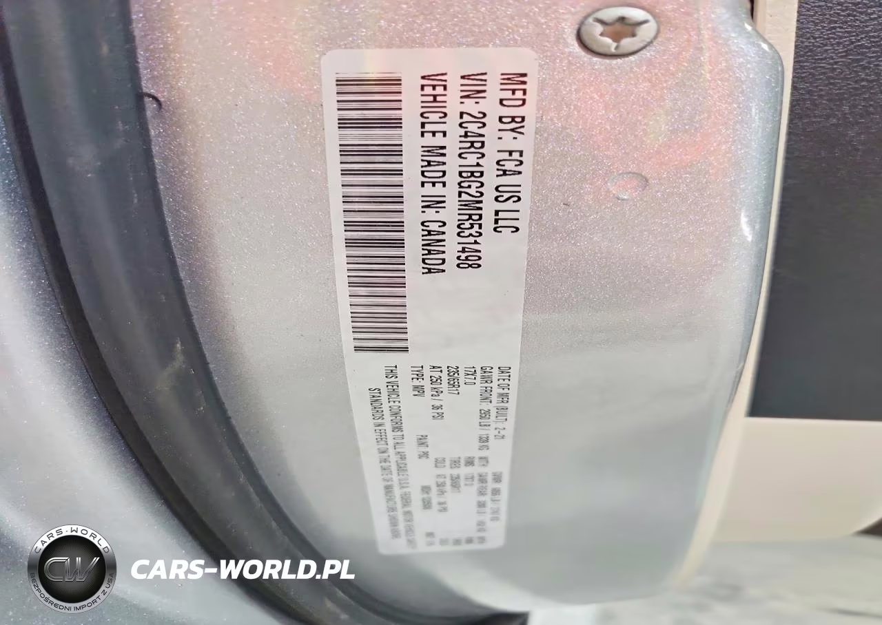 2021 Chrysler Pacifica Touring L VIN:2C4RC1BG2MR531498 - 13