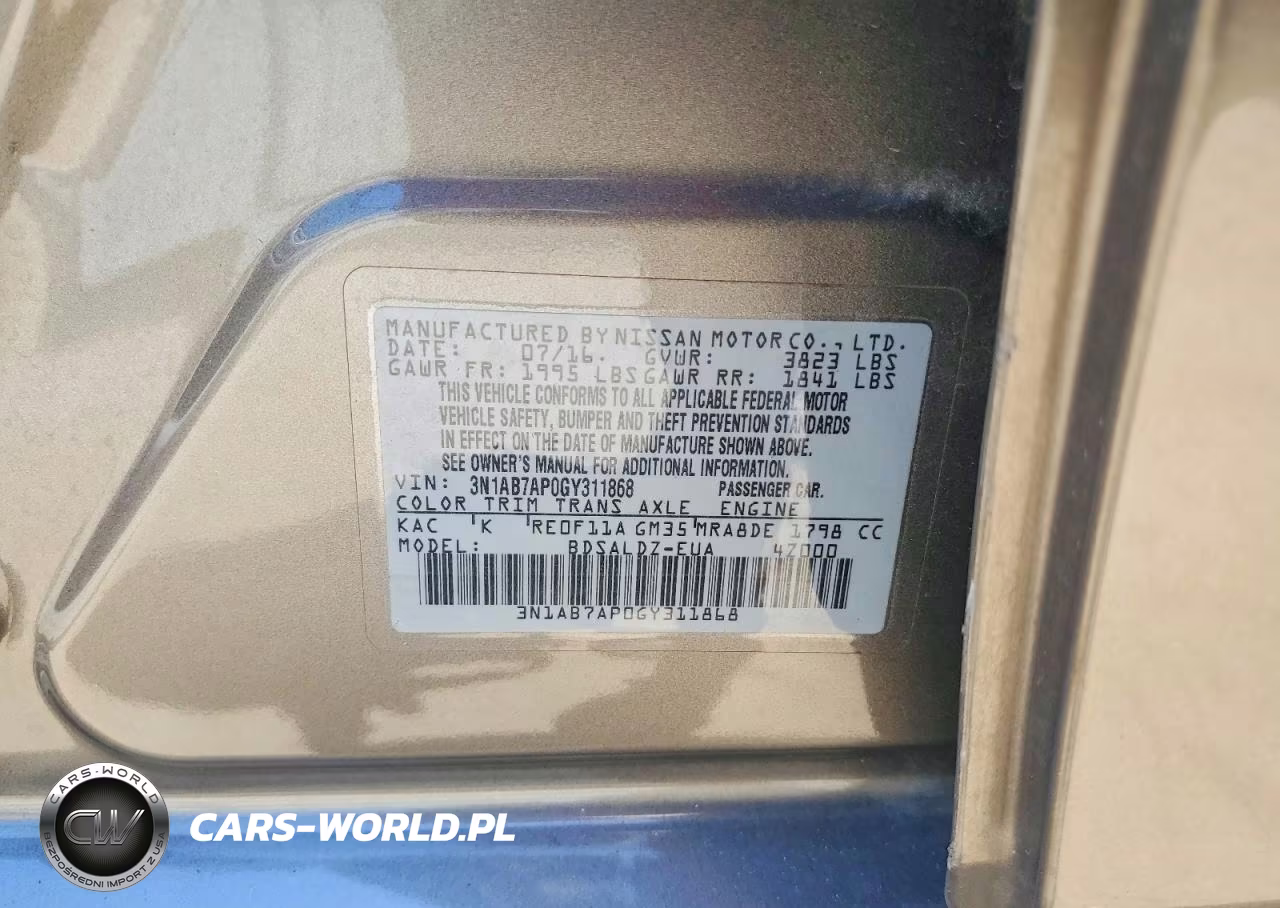 2016 Nissan Sentra Sv VIN:3N1AB7AP0GY311868 - 12