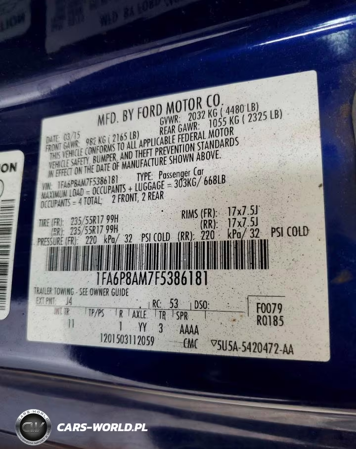 2015 Ford Mustang VIN:1FA6P8AM7F5386181 - 12