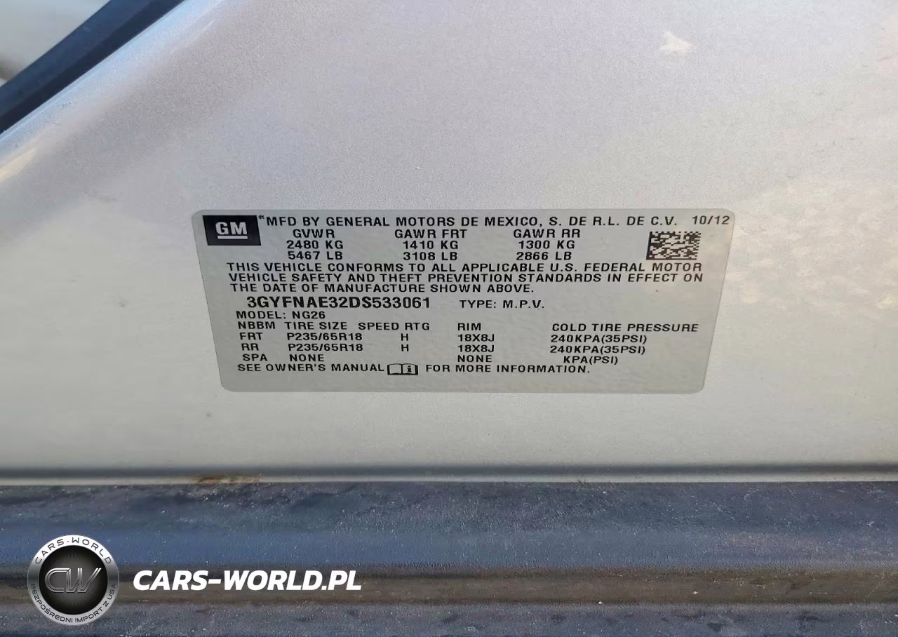 2013 Cadillac Srx VIN:3GYFNAE32DS533061 - 13