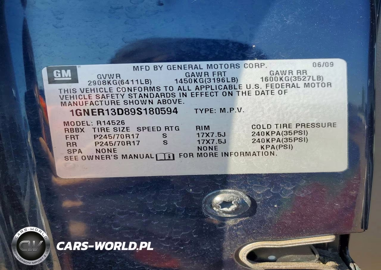 2009 Chevrolet Traverse Ls VIN:1GNER13D89S180594 - 13