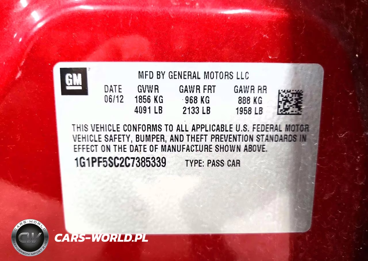 2012 Chevrolet Cruze Lt VIN:1G1PF5SC2C7385339 - 12