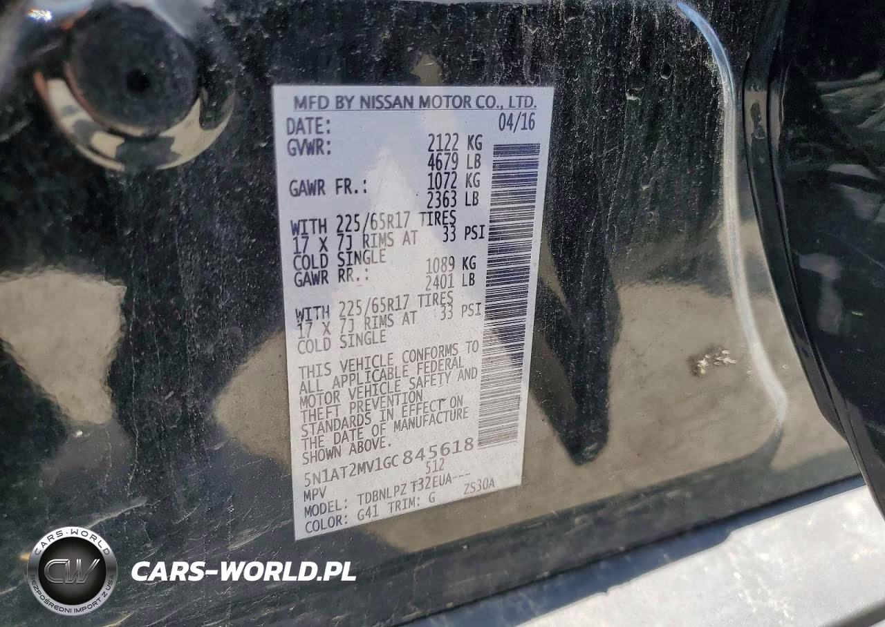 2016 Nissan Rogue S VIN:5N1AT2MV1GC845618 - 13